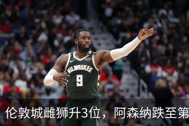 伦敦城雌狮升3位，阿森纳跌至第5陷泥潭